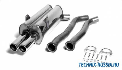 Выхлоп catback из нержавеющей стали 2x70mm BMW 3er / M3 Serie E36 3.0 / 3.2 TA-TECHNIX 02BM002-15