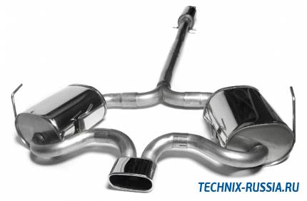 Выхлоп catback из нержавеющей стали 85x150mm - mittig Mini Cooper S R50 / R53 TA-TECHNIX 02MN001-21