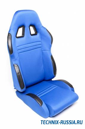 Спортивное сиденье полуковш TA-TECHNIX 117S2B-A-L алькантара синий
