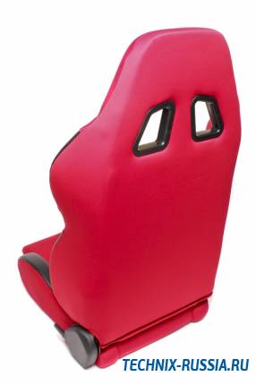 Спортивное сиденье полуковш TA-TECHNIX 117S2R-A-L алькантара красный