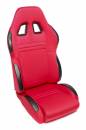 Спортивное сиденье полуковш TA-TECHNIX 117S2R-A-L алькантара красный