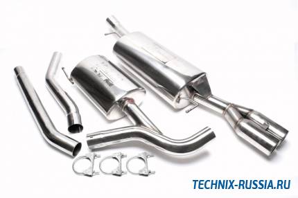 Выхлоп catback из нержавеющей стали 2 x 76mm Audi A6 C5 седан / Avant 1.8T / 1.9TDI / 2.5TDI TA-TECHNIX EVOA6TA276