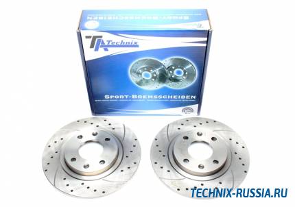 Тормозные диски 266mm с перфорацией и насечками Citroen BX / BX Break TA-TECHNIX EVOBS1001P