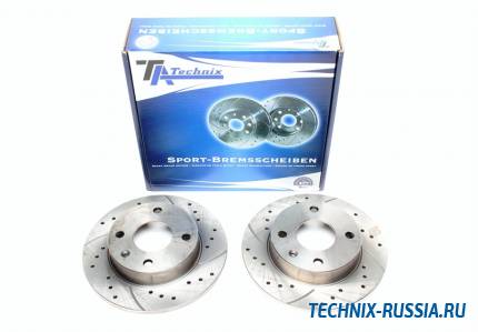 Тормозные диски 239mm с перфорацией и насечками Ford Ecort V+VI TA-TECHNIX EVOBS1011P