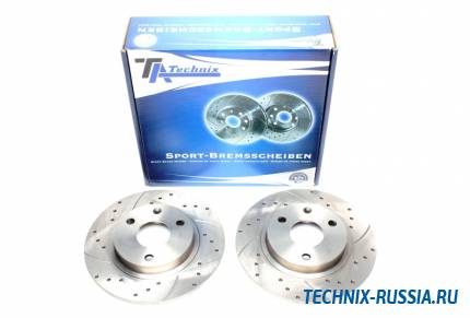 Тормозные диски 237mm с перфорацией и насечками Peugeot 106 II TA-TECHNIX EVOBS1036P