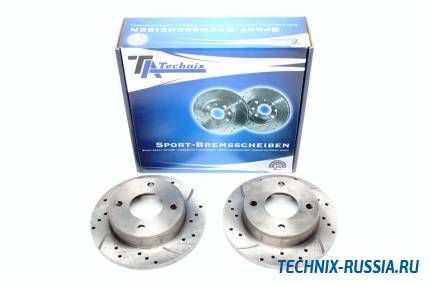 Тормозные диски 240,3mm с перфорацией и насечками Nissan Sunny II TA-TECHNIX EVOBS1042P