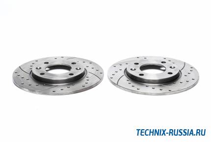 Тормозные диски 247 mm с перфорацией и насечками Peugeot 205 I/II TA-TECHNIX EVOBS1045P