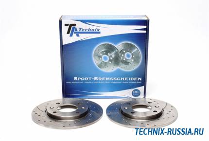 Тормозные диски 247 mm с перфорацией и насечками Peugeot 205 I/II TA-TECHNIX EVOBS1045P