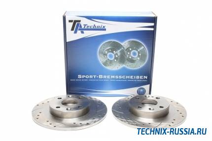 Тормозные диски 251 mm с перфорацией и насечками Mazda 323 C IV/323 F IV/323 S IV TA-TECHNIX EVOBS1065P