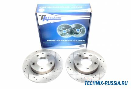 Тормозные диски 260,8mm с перфорацией и насечками Mazda 626 IV TA-TECHNIX EVOBS1071P