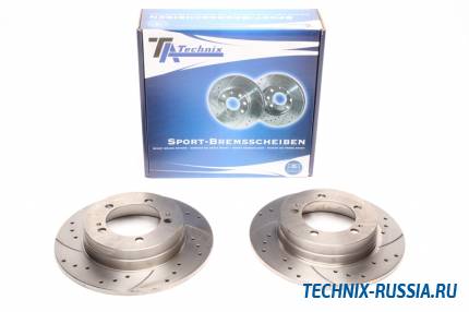 Тормозные диски 265mm с перфорацией и насечками Mitsubishi Eclipse I TA-TECHNIX EVOBS1116P