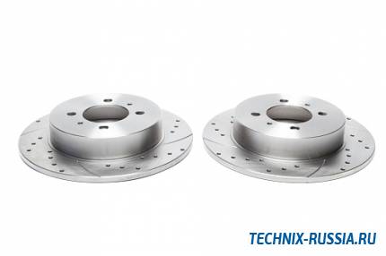 Тормозные диски 258 mm с перфорацией и насечками Nissan 100 NX TA-TECHNIX EVOBS1125P