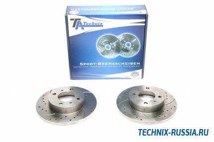 Тормозные диски 234mm с перфорацией и насечками Mitsubishi Lancer V CB TA-TECHNIX EVOBS1140P