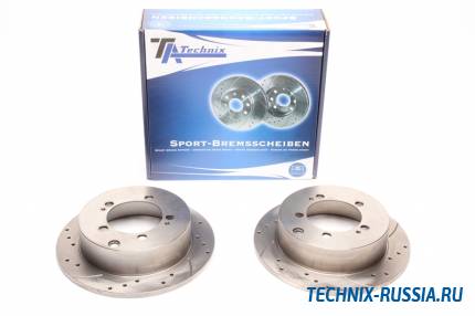 Тормозные диски 262mm с перфорацией и насечками Mitsubishi Oulander TA-TECHNIX EVOBS1144P