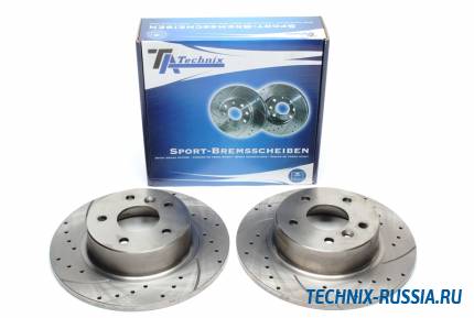 Тормозные диски 304,5mm с перфорацией и насечками Land Rover Range Rover II+ III TA-TECHNIX EVOBS1227P