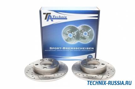 Тормозные диски 232 mm с перфорацией и насечками Audi TT 8N TA-TECHNIX EVOBS1243P