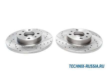 Тормозные диски 257 mm с перфорацией и насечками Alfa Romeo 145/146 TA-TECHNIX EVOBS1277P