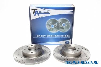 Тормозные диски 257 mm с перфорацией и насечками Alfa Romeo 145/146 TA-TECHNIX EVOBS1277P