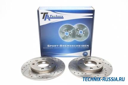 Тормозные диски 247 mm с перфорацией и насечками Peugeot 206 SW TA-TECHNIX EVOBS1281P