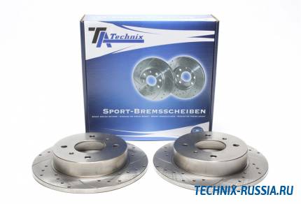 Тормозные диски 258 mm с перфорацией и насечками Nissan Primera P10 TA-TECHNIX EVOBS1301P