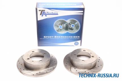 Тормозные диски 259,8mm с перфорацией и насечками Hyundai Sonata II Y-2 TA-TECHNIX EVOBS1320P