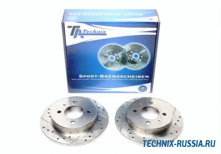 Тормозные диски 236mm с перфорацией и насечками Mitsubishi Lancer V TA-TECHNIX EVOBS1321P