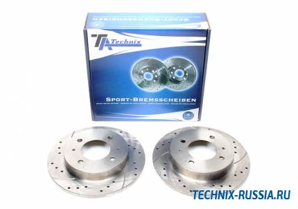 Тормозные диски 258mm с перфорацией и насечками Hyundai Coupe TA-TECHNIX EVOBS1324P