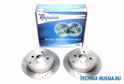 Тормозные диски 258mm с перфорацией и насечками Toyota Corolla E12 TA-TECHNIX EVOBS1423P