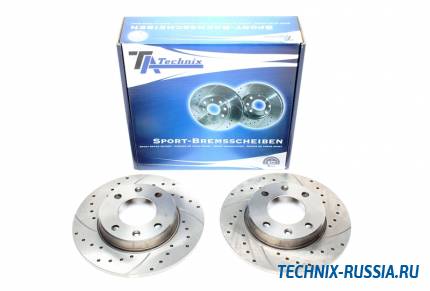 Тормозные диски 247mm с перфорацией и насечками Peugeot 307SW TA-TECHNIX EVOBS1429P