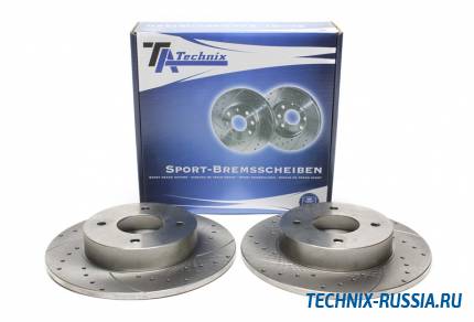 Тормозные диски 278 mm с перфорацией и насечками Nissan Primera WP11 TA-TECHNIX EVOBS1431P