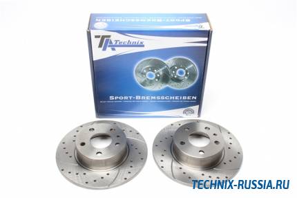 Тормозные диски 251,5mm с перфорацией и насечками Alfa Romeo 156SW TA-TECHNIX EVOBS1471P