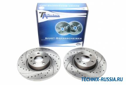 Тормозные диски 281mm с перфорацией и насечками Alfa Romeo 156SW TA-TECHNIX EVOBS1478P