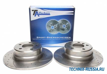 Тормозные диски 324 mm с перфорацией и насечками BMW X5 E53 TA-TECHNIX EVOBS1487P