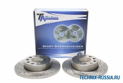 Тормозные диски 256 mm с перфорацией и насечками VW Golf VI TA-TECHNIX EVOBS1488P