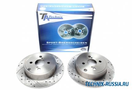 Тормозные диски 279mm с перфорацией и насечками Toyota Corolla E12 TA-TECHNIX EVOBS1490P