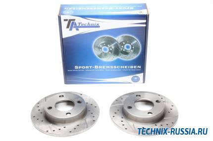 Тормозные диски 245mm с перфорацией и насечками Audi Coupe TA-TECHNIX EVOBS1502P