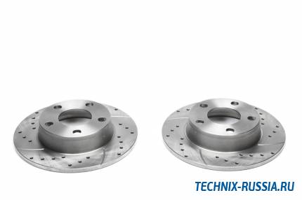 Тормозные диски 255mm с перфорацией и насечками Audi Allroad A6 C5 TA-TECHNIX EVOBS1511P