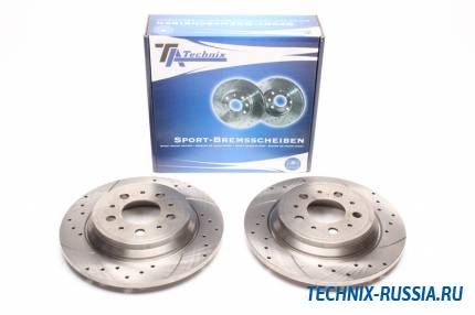 Тормозные диски 288mm с перфорацией и насечками Volvo S70 TA-TECHNIX EVOBS1555P