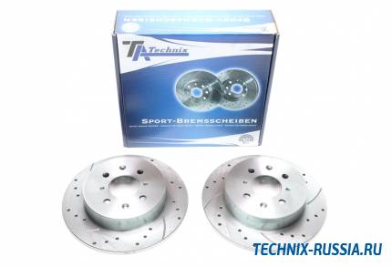 Тормозные диски 260mm с перфорацией и насечками Honda Civic VII Coupe TA-TECHNIX EVOBS1557P