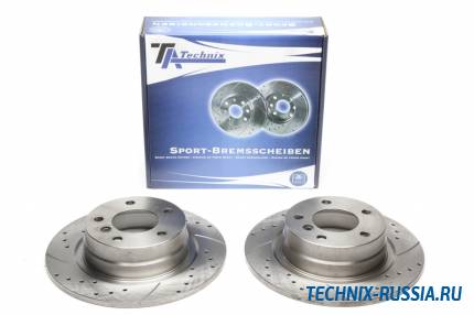 Тормозные диски 296mm с перфорацией и насечками BMW 1er E81/ 87 TA-TECHNIX EVOBS1604P