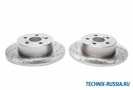 Тормозные диски 271 mm с перфорацией и насечками Toyota Avensis T22 TA-TECHNIX EVOBS1616P