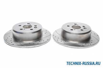 Тормозные диски 288 mm с перфорацией и насечками Toyota Avensis T22 TA-TECHNIX EVOBS1617P