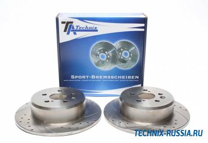 Тормозные диски 288 mm с перфорацией и насечками Toyota Avensis T22 TA-TECHNIX EVOBS1617P