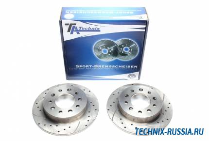 Тормозные диски 257,8mm с перфорацией и насечками Hyundai Coupe TA-TECHNIX EVOBS1628P