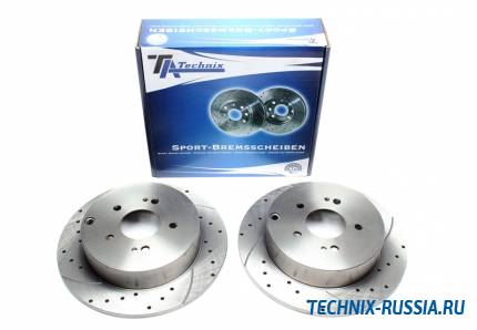 Тормозные диски 302mm с перфорацией и насечками Mitsubishi Grandis TA-TECHNIX EVOBS1633P