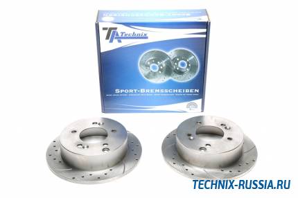 Тормозные диски 262mm с перфорацией и насечками Hyundai Sonata V NF TA-TECHNIX EVOBS1651P