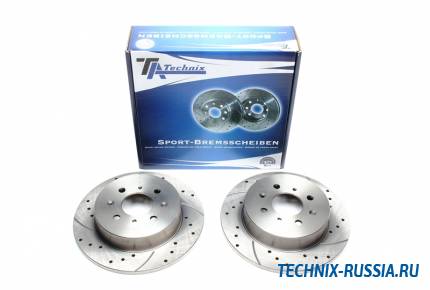 Тормозные диски 260mm с перфорацией и насечками Honda Civic VI MA MB Fastback TA-TECHNIX EVOBS1662P