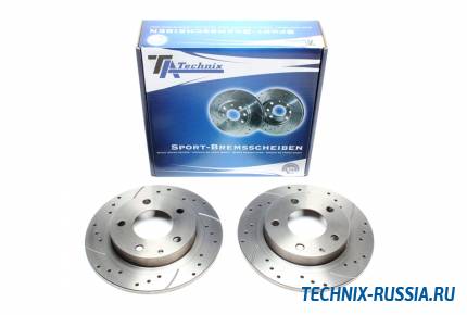 Тормозные диски 251mm с перфорацией и насечками Mazda 323F V TA-TECHNIX EVOBS1665P