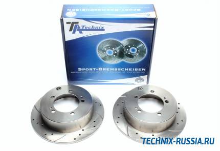 Тормозные диски 262mm с перфорацией и насечками Mitsubishi Pajero II Canvas TA-TECHNIX EVOBS1683P