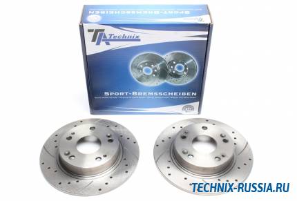 Тормозные диски 260mm с перфорацией и насечками Honda Honda Civic VIII FD FA седан TA-TECHNIX EVOBS1697P